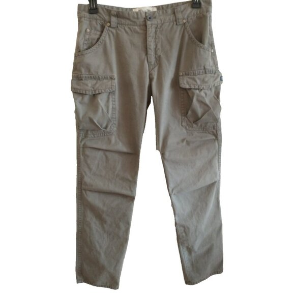 Miss Me Pants - Miss Me Women’s Cargo Pants CP1242 Olive Tapered Leg 7-Pocket Mid-Rise - 34x30